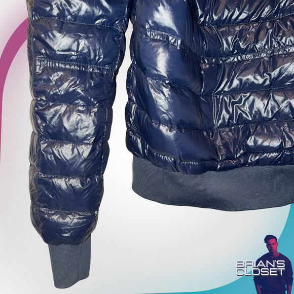 MEMBERS ONLY Men's Puffer Full-Zip Hooded Jacket in Navy - S - Picture 14 of 15